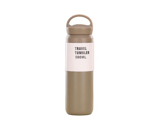 Термос Merlion Travel Tumbler 350 мл, подвійна кришка з ручкою, сірий (SUS304-350Gr)