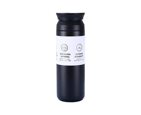 Термос Merlion Travel Tumbler 350 мл, подвійна кришка, чорний (SUS-304-350Black)