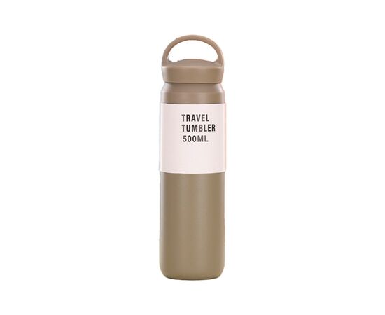 Термос Merlion Travel Tumbler 500 мл, подвійна кришка з ручкою, сірий (SUS304-500Gr)