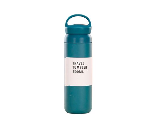 Термос Merlion Travel Tumbler 500 мл, подвійна кришка з ручкою, синій (SUS304-500Blue)