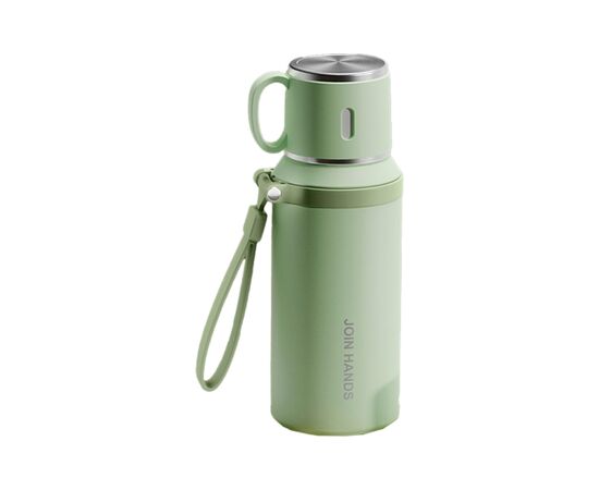 Термос Merlion з чашкою та ситечком 0,6 л, зелений (TermTea-600Green)