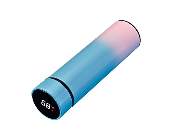 Термос Merlion з цифровим термометром 0,5 л, бузково-рожевий (SUS-304E-BlueP/500)