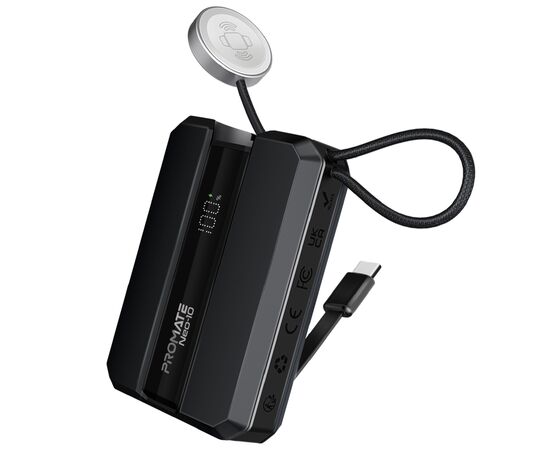 Батарея универсальная Promate 10000mAh PD/30W, iWatch charging (neo-10.black)
