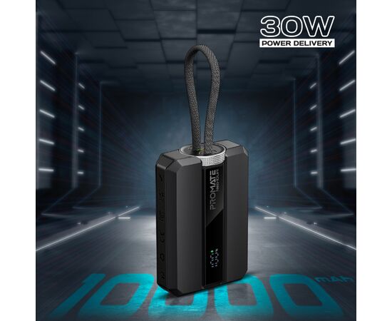 Батарея універсальна Promate 10000mAh PD/30W (neo-10uni.black), зображення 3