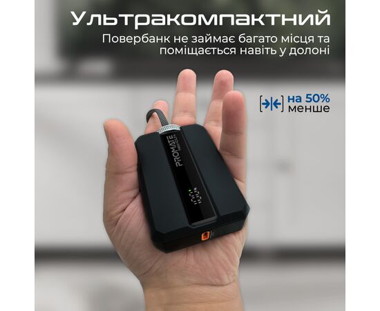 Батарея універсальна Promate 10000mAh PD/30W (neo-10uni.black), зображення 8