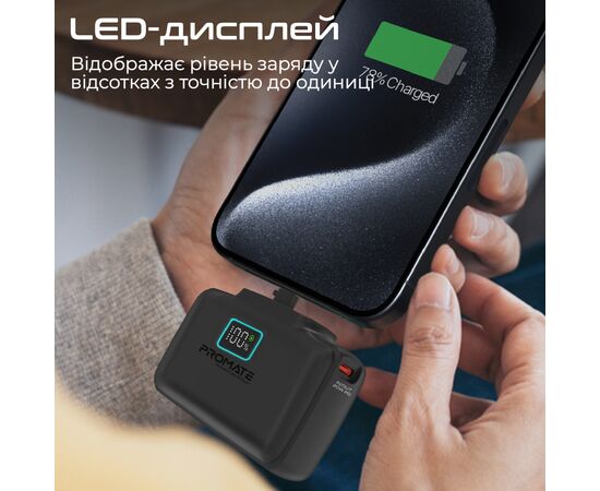 Батарея універсальна Promate 10000mAh PD/20W (powerup-10duo.black), зображення 7