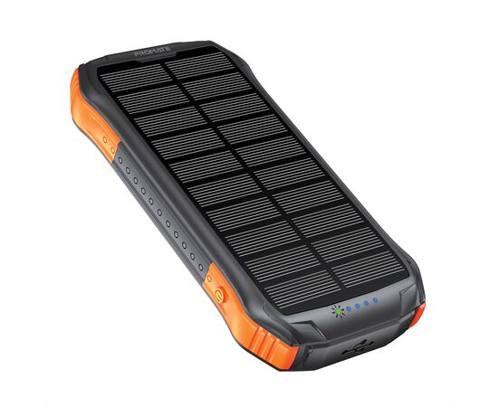 Батарея універсальна Promate 10000mAh PD/20W, QC/3/0, Solar, QI, IP65 (solartank-10pdqi.black)