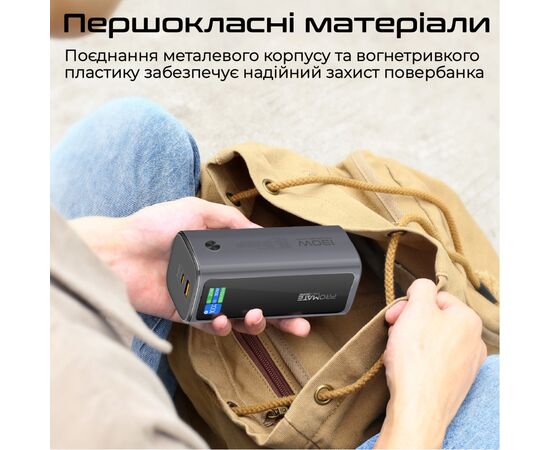 Батарея універсальна Promate 20000mAh PD/130W (titan-130rc), зображення 9