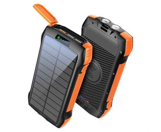 Батарея універсальна Promate 20000mAh PD/20W, QC/3/0, Solar, QI, IP65 (solartank-20pdqi.black)