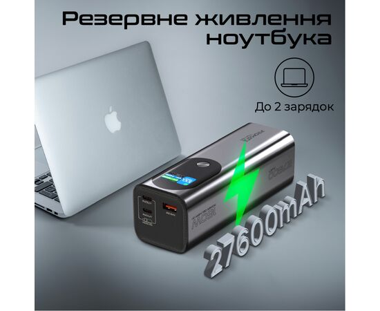 Батарея универсальная Promate 27600mAh PD3.1/140W (titan-160), изображение 3