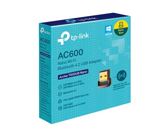 Мережева карта Wi-Fi TP-Link Archer T600UB nano (ARCHER-T600UB-NANO), зображення 2