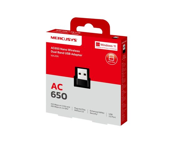 Мережева карта Wi-Fi Mercusys MA20N, зображення 3