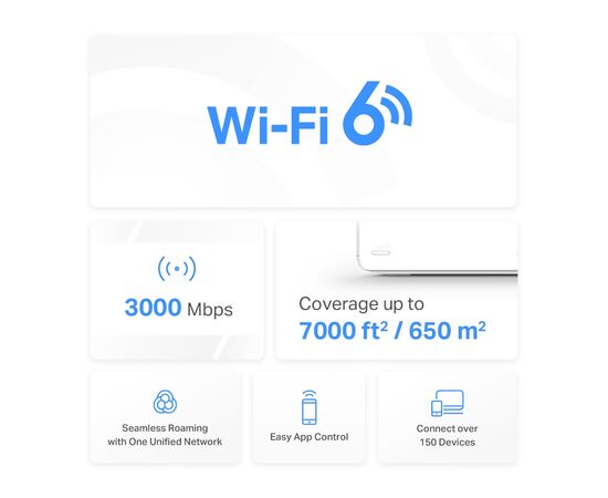 Точка доступу Wi-Fi Mercusys HALO-H80X-2-PACK, зображення 3