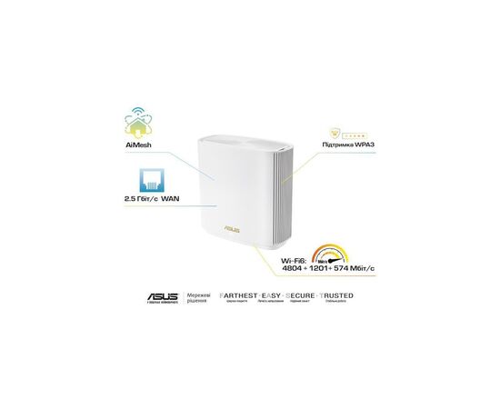 Точка доступа Wi-Fi ASUS ZenWiFi XT8 v2 1pcs (90IG0590-MO3A70), изображение 5