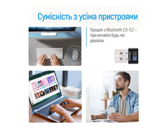 Bluetooth-адаптер ColorWay BT 5.3 (CW-AD-BT53), зображення 8