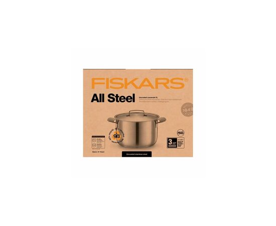 Кастрюля Fiskars All Steel матова 5 л (1064752), изображение 6