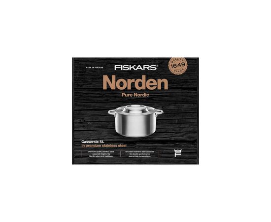 Каструля Fiskars Norden без покриття 5 л (1067640), зображення 10