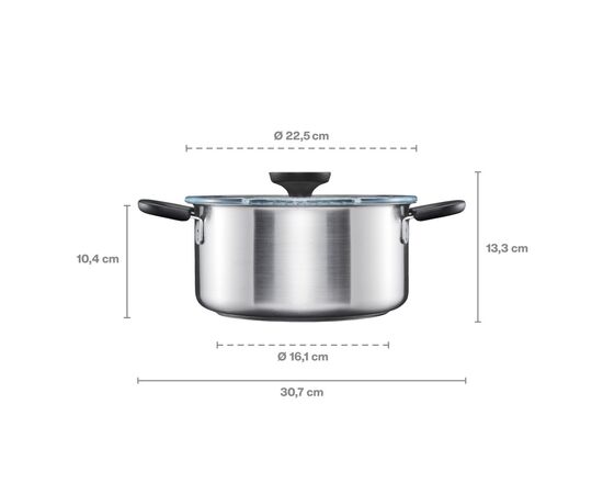 Кастрюля Fiskars Functional Form з кришкою 3 л (1072316), изображение 6