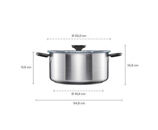 Кастрюля Fiskars Functional Form з кришкою 5 л (1072317), изображение 5