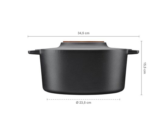 Каструля Fiskars Norden чавунна 6 л чорна (1026566), зображення 5