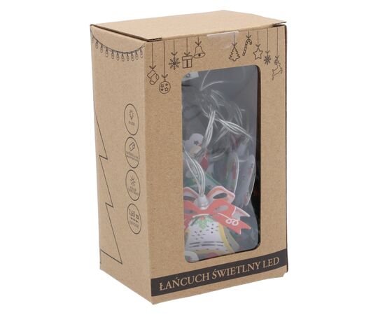 Гирлянда Chomik Новорічні атрибути 10 LED теплий білий, IP20, 2хАА (5900779854024), изображение 12