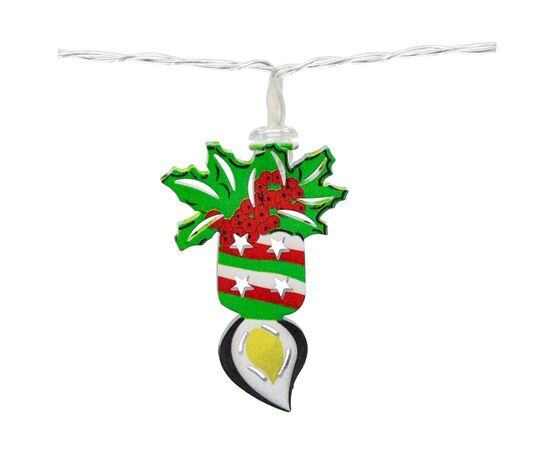 Гирлянда Chomik Новорічні атрибути 10 LED теплий білий, IP20, 2хАА (5900779854024), изображение 5