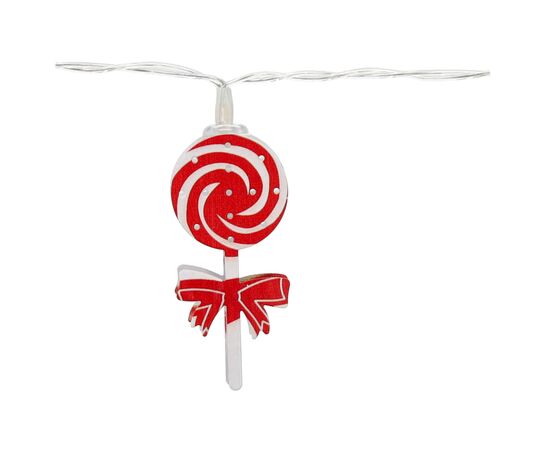 Гирлянда Chomik Новорічні атрибути 10 LED теплий білий, IP20, 2хАА (5900779854024), изображение 6