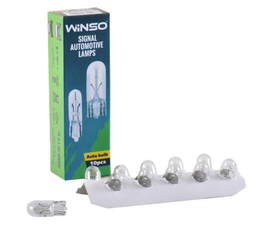 Автолампа WINSO W5W 5W W2.1x9.5d (725230), изображение 2