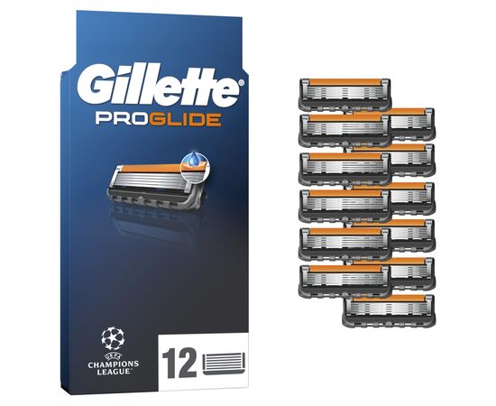 Сменные кассеты Gillette Fusion ProGlide 12 шт. (7702018440894)
