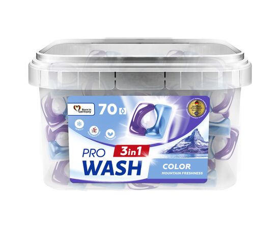 Капсулы для стирки Pro Wash Color Горная свежесть 70 шт. (4823128004981)