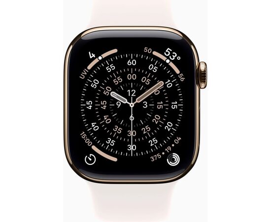 Смарт-годинник Apple Watch Series 11 GPS + Cellular 42mm Gold Titanium Case with Light Blush Sport Band - S/M (MF8W4RK/A), зображення 2