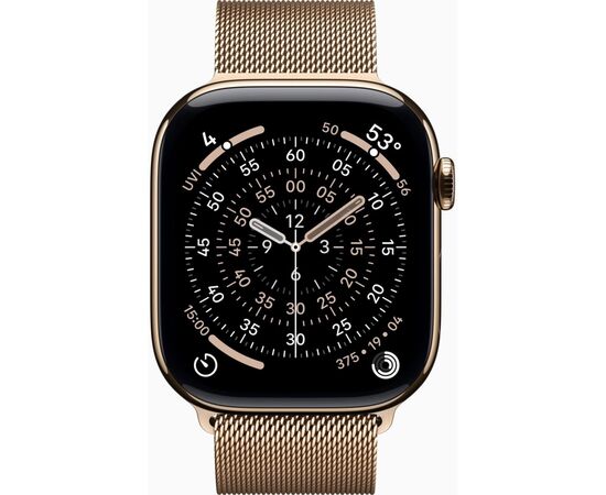 Смарт-часы Apple Watch Series 11 GPS + Cellular 46mm Gold Titanium Case with Gold Milanese Loop - S/M (MFD74RK/A), изображение 2