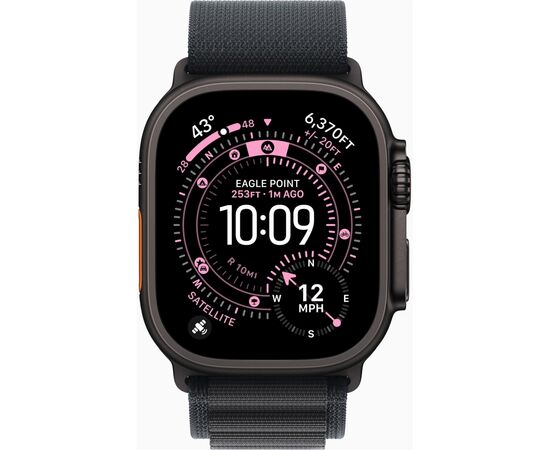 Смарт-годинник Apple Watch Ultra 3 GPS + Cellular 49mm Black Titanium Case with Black Alpine Loop - Small (MF0Q4QP/A), зображення 2