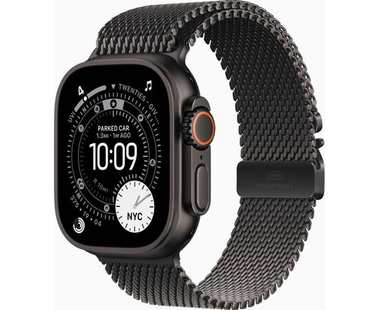 Смарт-годинник Apple Watch Ultra 3 GPS + Cellular 49mm Black Titanium Case with Black Titanium Milanese Loop - Medium (MF1Q4QP/A)
