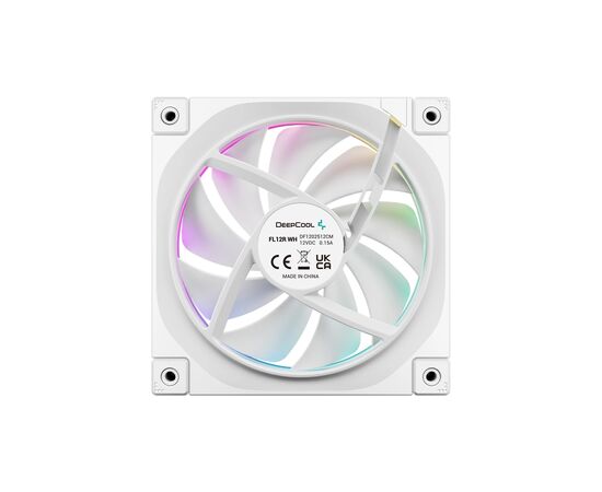 Кулер для корпуса Deepcool Вентилятор реверсний Deepcool FL12R ARGB білий для корпусу 120x120 (FL12R WH), изображение 4