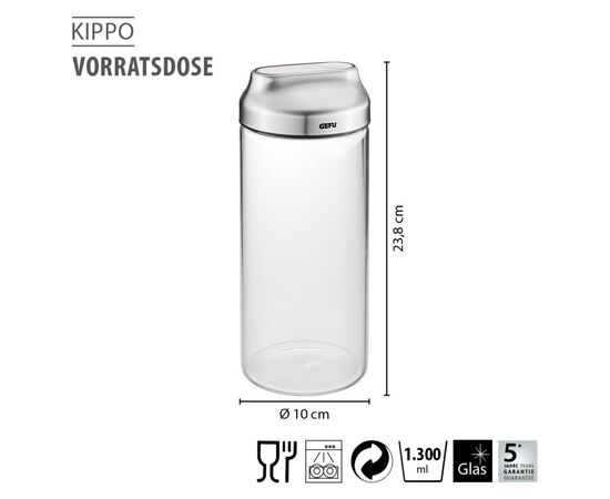 Ємність для сипучих продуктів Gefu Kippo 1000 мл (33741), зображення 2