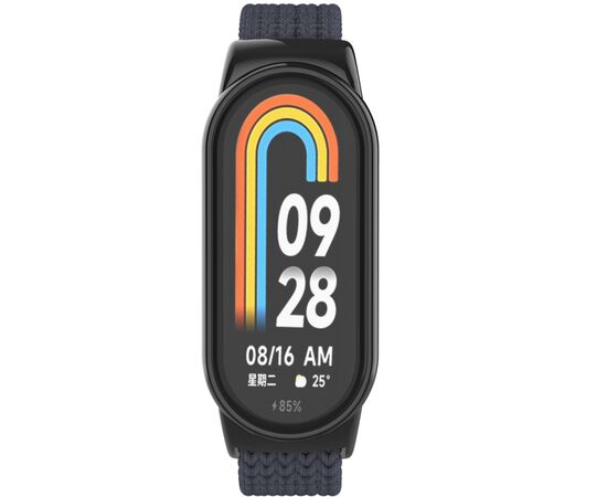 Ремінець до фітнес браслета Armorstandart Braided Solo Loop для Xiaomi Smart Band 10/9/8 Charcoal (ARM86881), зображення 2