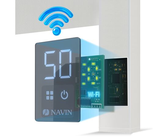 Сушарка для рушників Navin Авангард 1200х480 Wi-Fi біла праве підключення (12-028055-4812), зображення 6