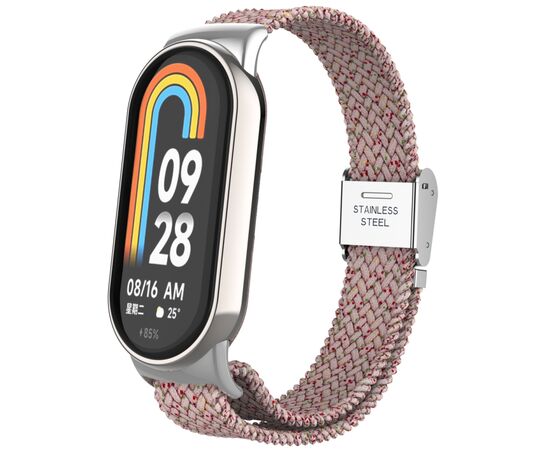 Ремешок для фитнес браслета Armorstandart Braided Solo Loop для Xiaomi Smart Band 10/9/8 Starlight Pink (ARM86885)