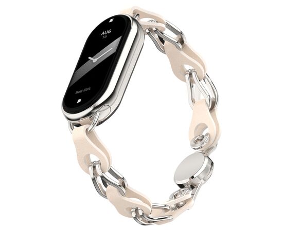 Ремешок для фитнес браслета Armorstandart Chain Wristband для Xiaomi Smart Band 10/9/8 Beige (ARM86886)