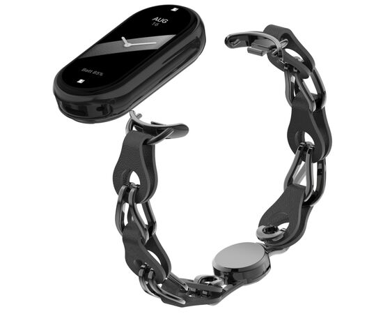 Ремешок для фитнес браслета Armorstandart Chain Wristband для Xiaomi Smart Band 10/9/8 Black (ARM86887), изображение 2