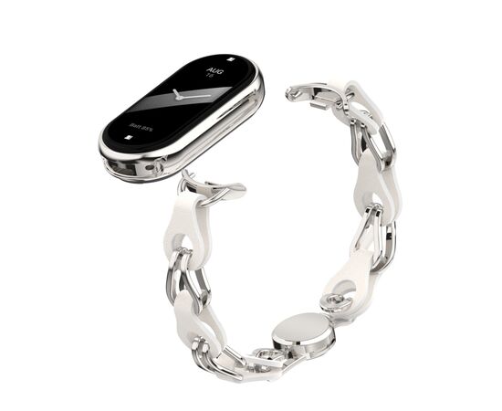 Ремешок для фитнес браслета Armorstandart Chain Wristband для Xiaomi Smart Band 10/9/8 Silver (ARM86889), изображение 2