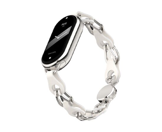 Ремешок для фитнес браслета Armorstandart Chain Wristband для Xiaomi Smart Band 10/9/8 Silver (ARM86889)