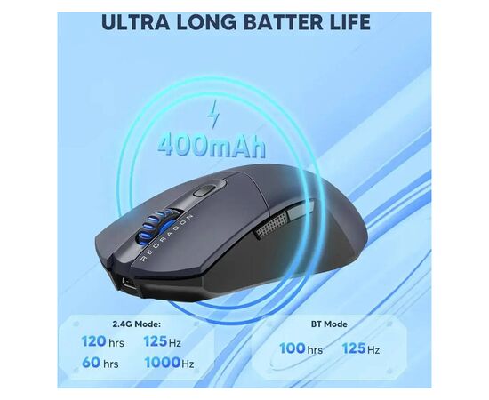 Мишка Redragon M917GB ST4R Pro Wireless/Bluetooth Black (72209), зображення 5