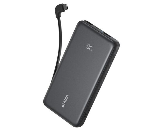 Батарея універсальна Anker 10000mAh, 22.5W, Built-In USB-C Cable, black (A110DH11)