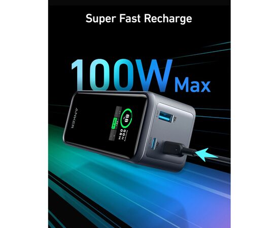 Батарея универсальная Anker Prime 20000mAh, 200W, PD, black (A1336011), изображение 2