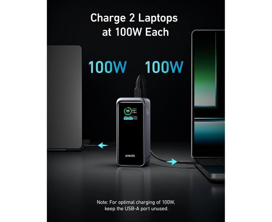 Батарея универсальная Anker Prime 20000mAh, 200W, PD, black (A1336011), изображение 3