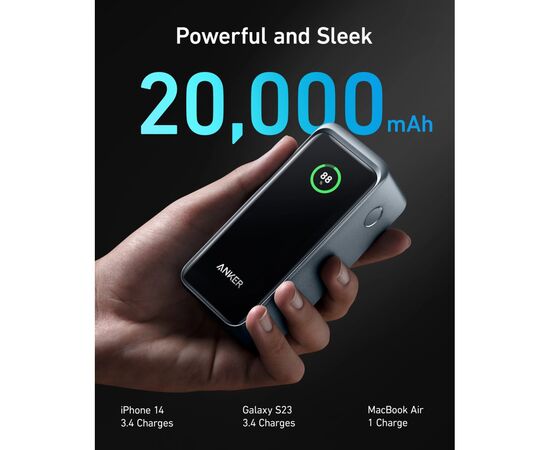Батарея универсальная Anker Prime 20000mAh, 200W, PD, black (A1336011), изображение 5