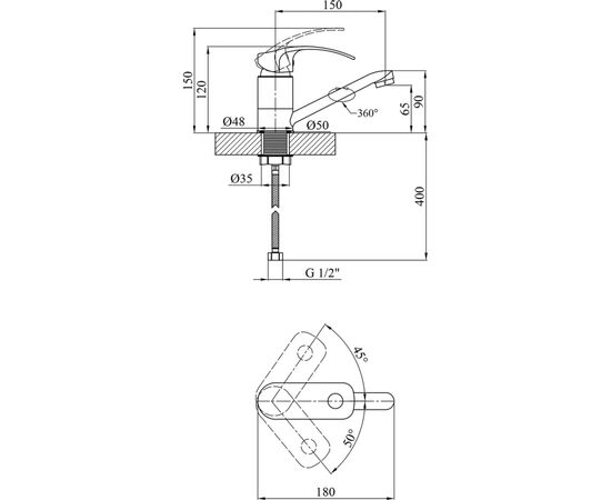 Смеситель Kroner Konstante-C011 (CV023591), изображение 6