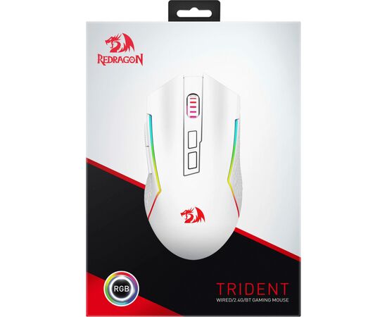 Мишка Redragon Trident Wireless White (71864), зображення 6